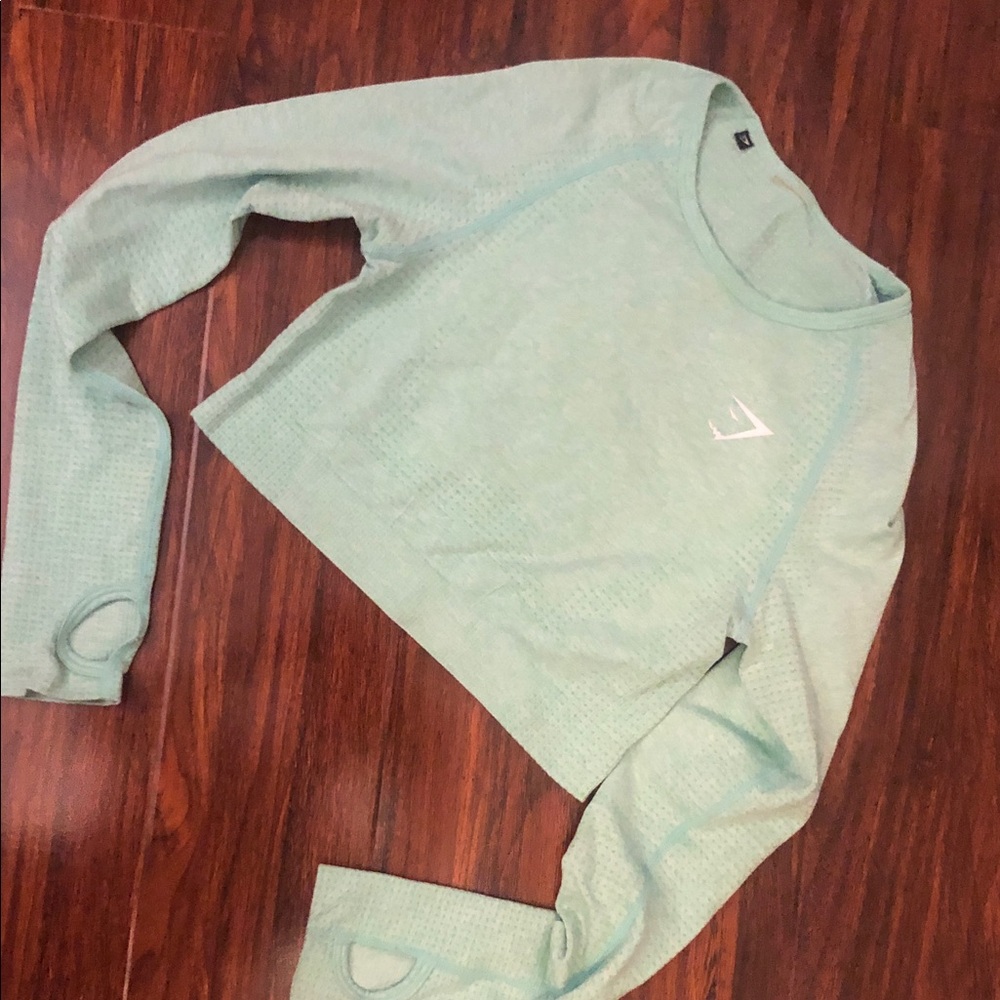 Gymshark Light Green Cropped Top